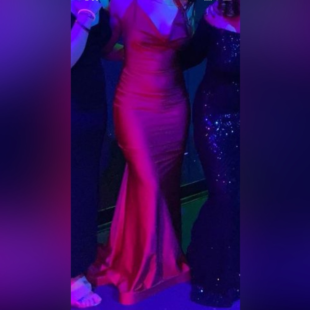 Very Red Renaissance Prom Dress: Size 2 - Picture 4 of 4